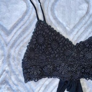 Black Lace Bralete / Crop Top
